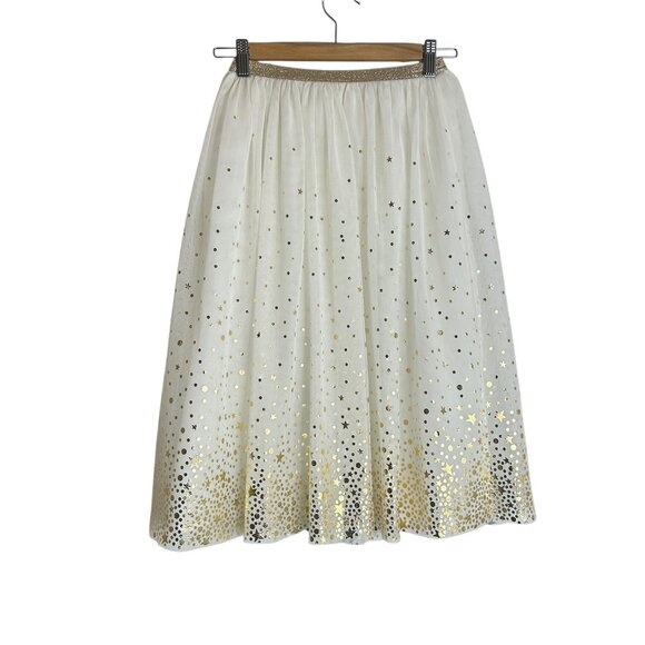 Fairycore Girl White Gold Star Maxi Skirt | Cat & Jack 6/6X Sheer Tulle Princess - Picture 2 of 6